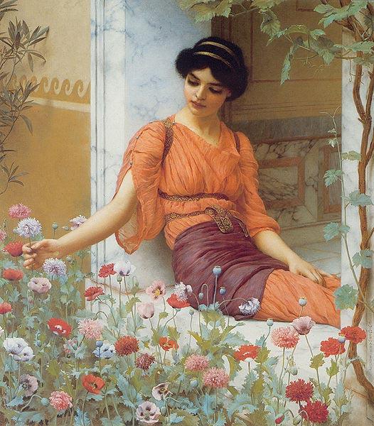 John William Godward Summer Flowers oil painting picture